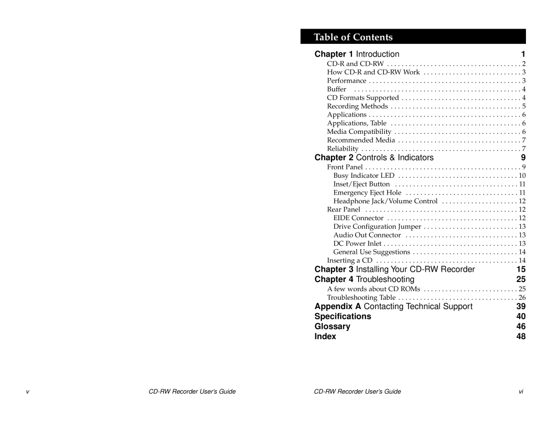 Sony CRX140E, CRX0811 manual Table of Contents 