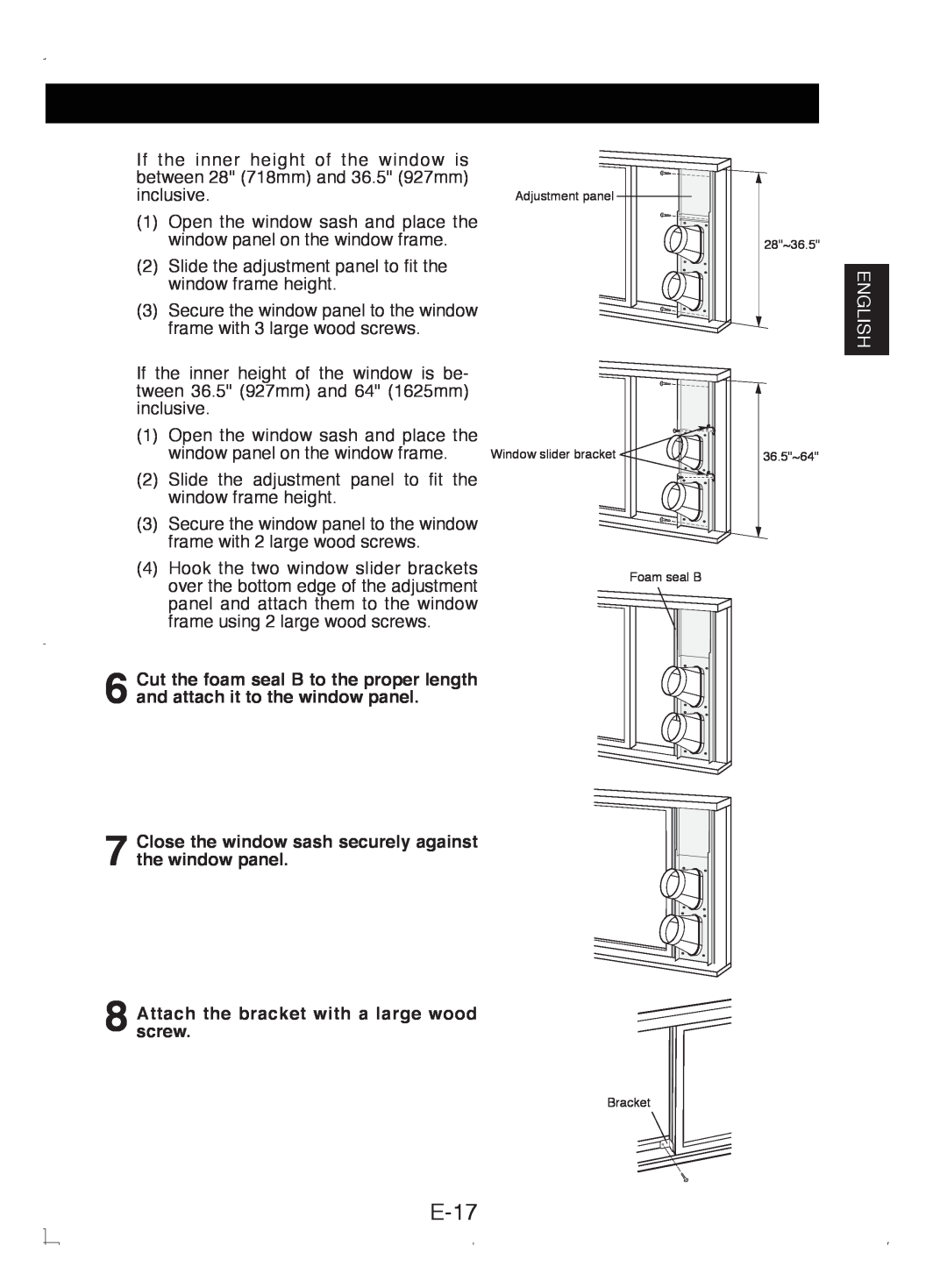 Sony CV-P12PX operation manual E-17, English 