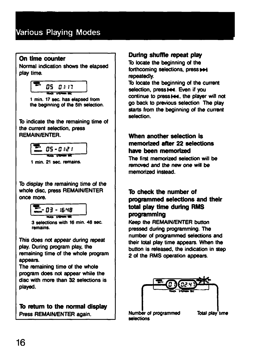 Sony D-303 manual 