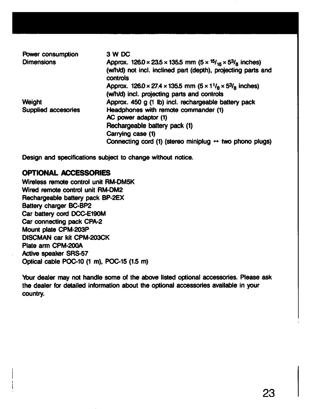 Sony D-303 manual 