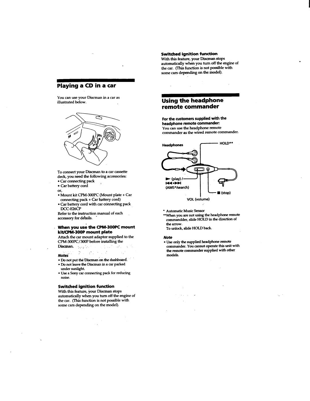 Sony D-E300AN, D-E301, D-E307CK, D-E305 manual 