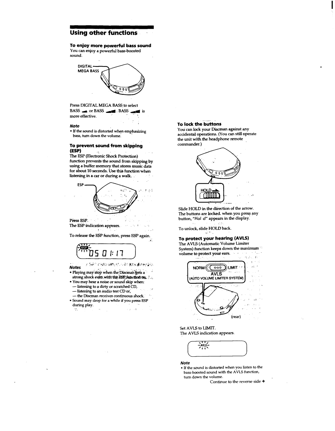 Sony D-E307CK, D-E301, D-E305, D-E300AN manual 