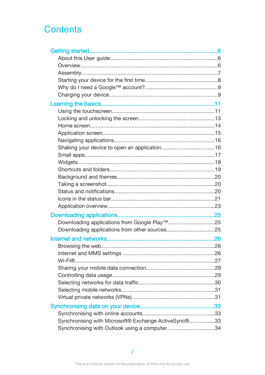 Sony D2212 manual Contents 