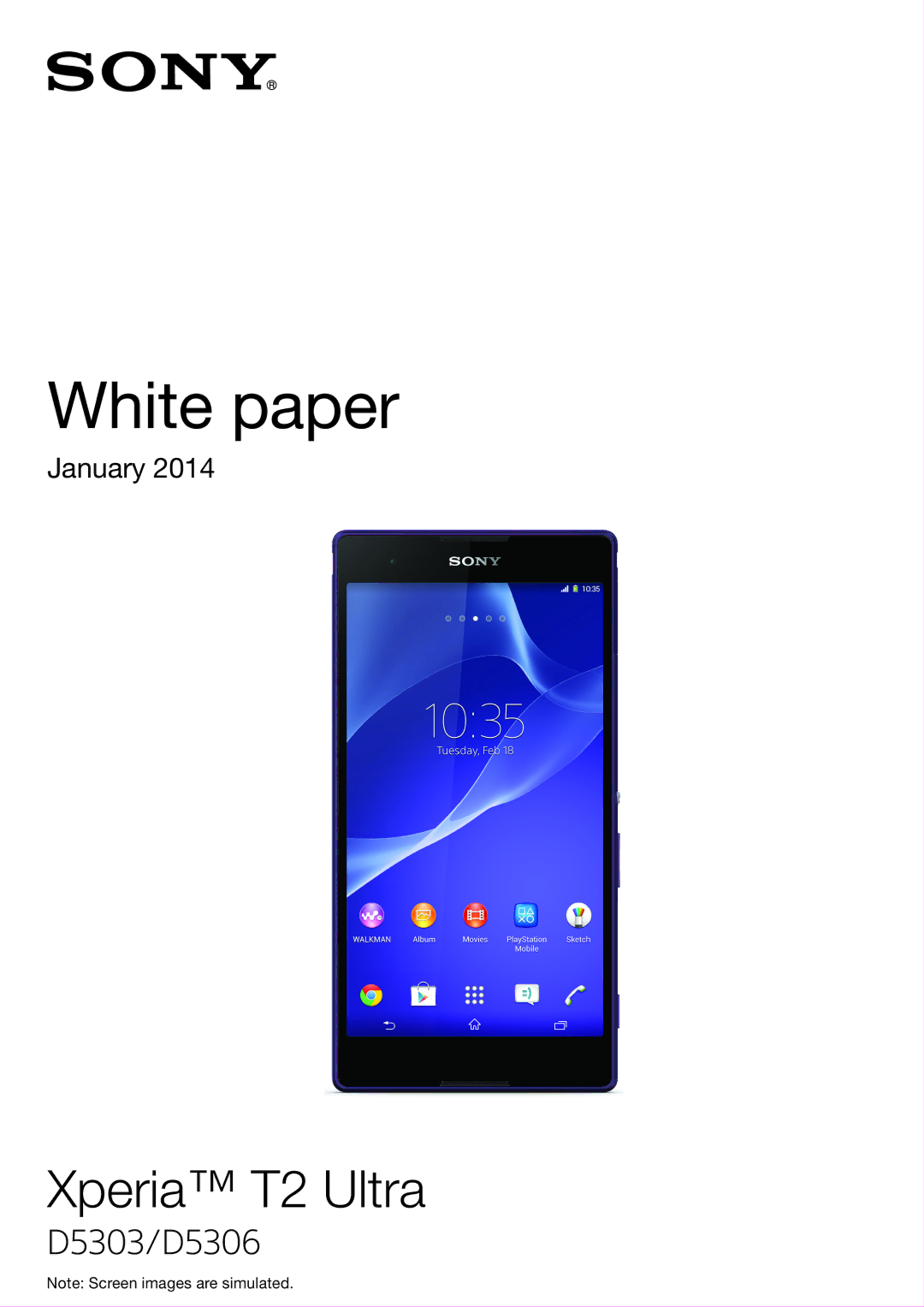 Sony D5306, D5303 manual White paper 