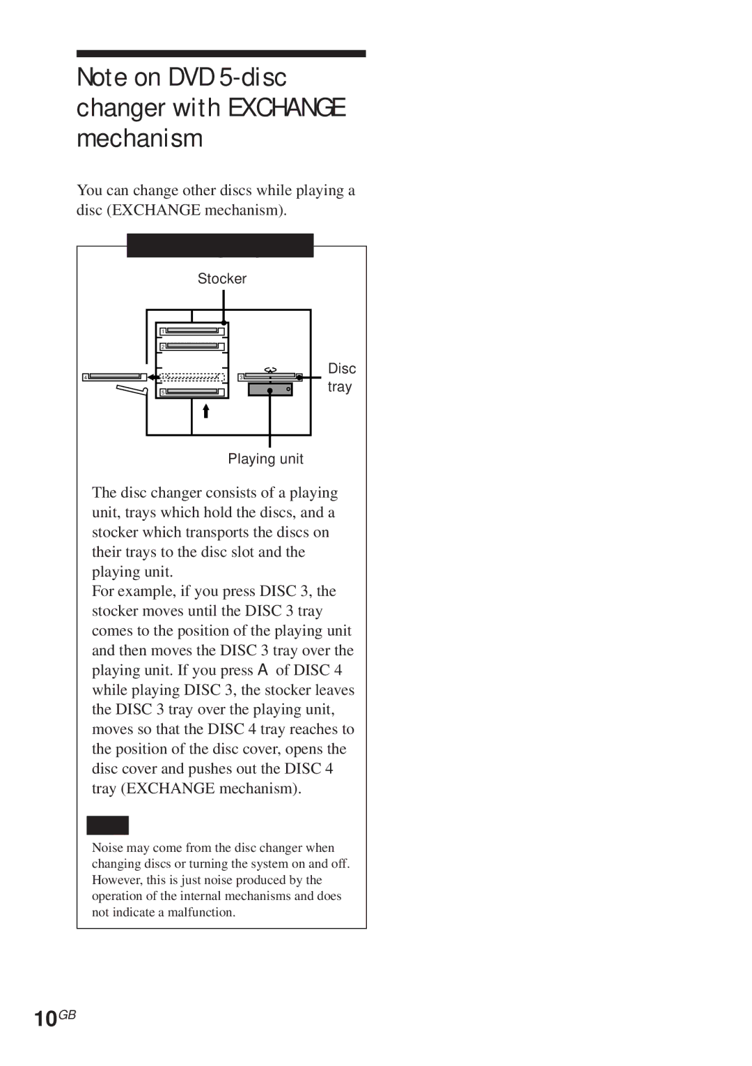 Sony DAV-C450 manual 10GB, Disc changer system 