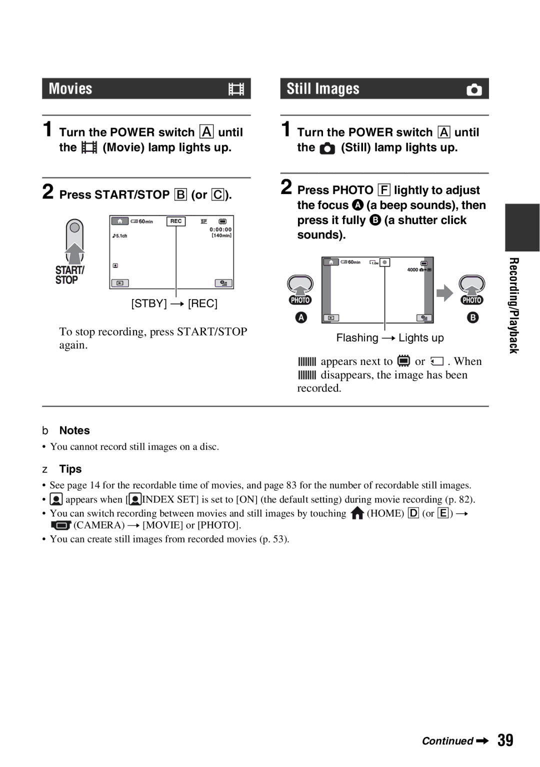 Sony DCR-DVD710 manual To stop recording, press START/STOP again, Recorded 