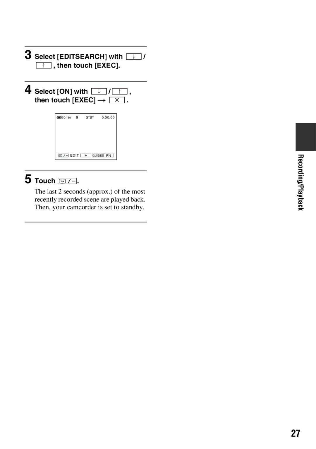 Sony DCR-HC52, DCR-HC54 manual Touch 