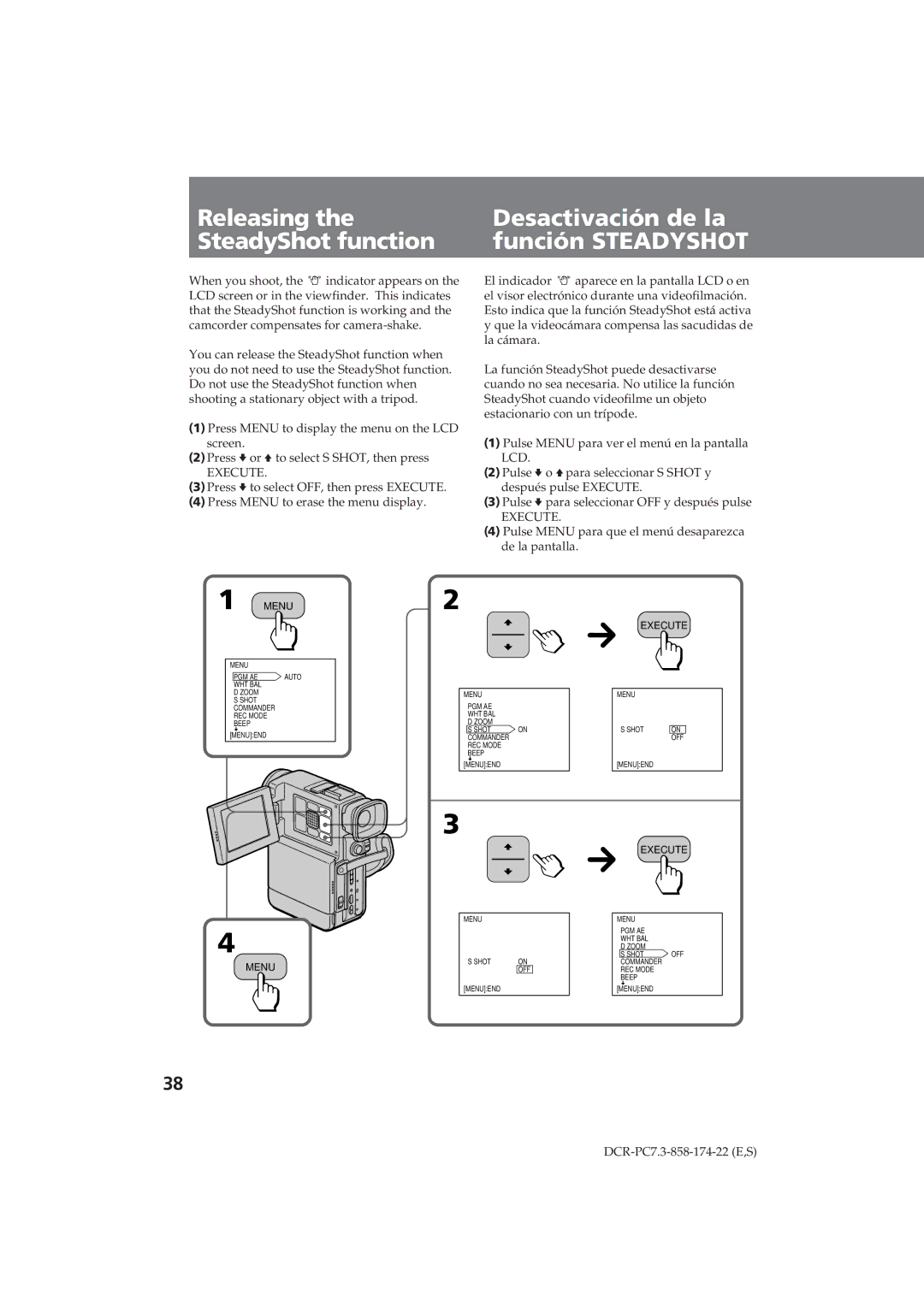 Sony DCR-PC7 operating instructions Execute 