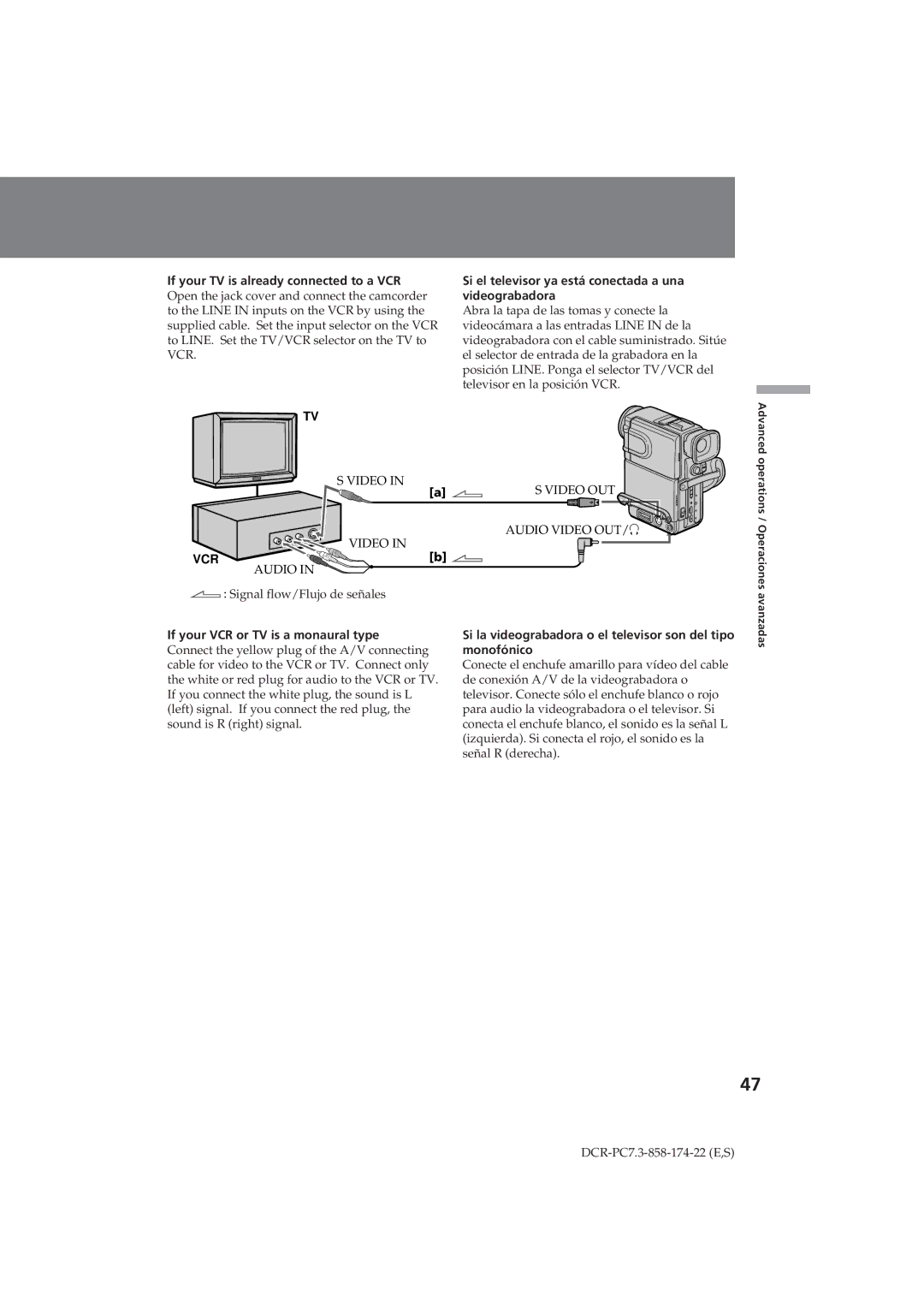 Sony DCR-PC7 operating instructions Vcr 