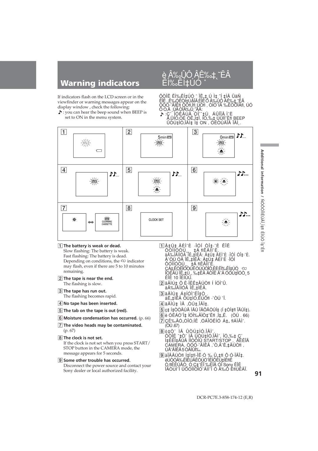 Sony DCR-PC7E operating instructions ‰Ûô Âê‰‡˛˘Ëâ, Ëì‰Ëí‡Úó ˚ 