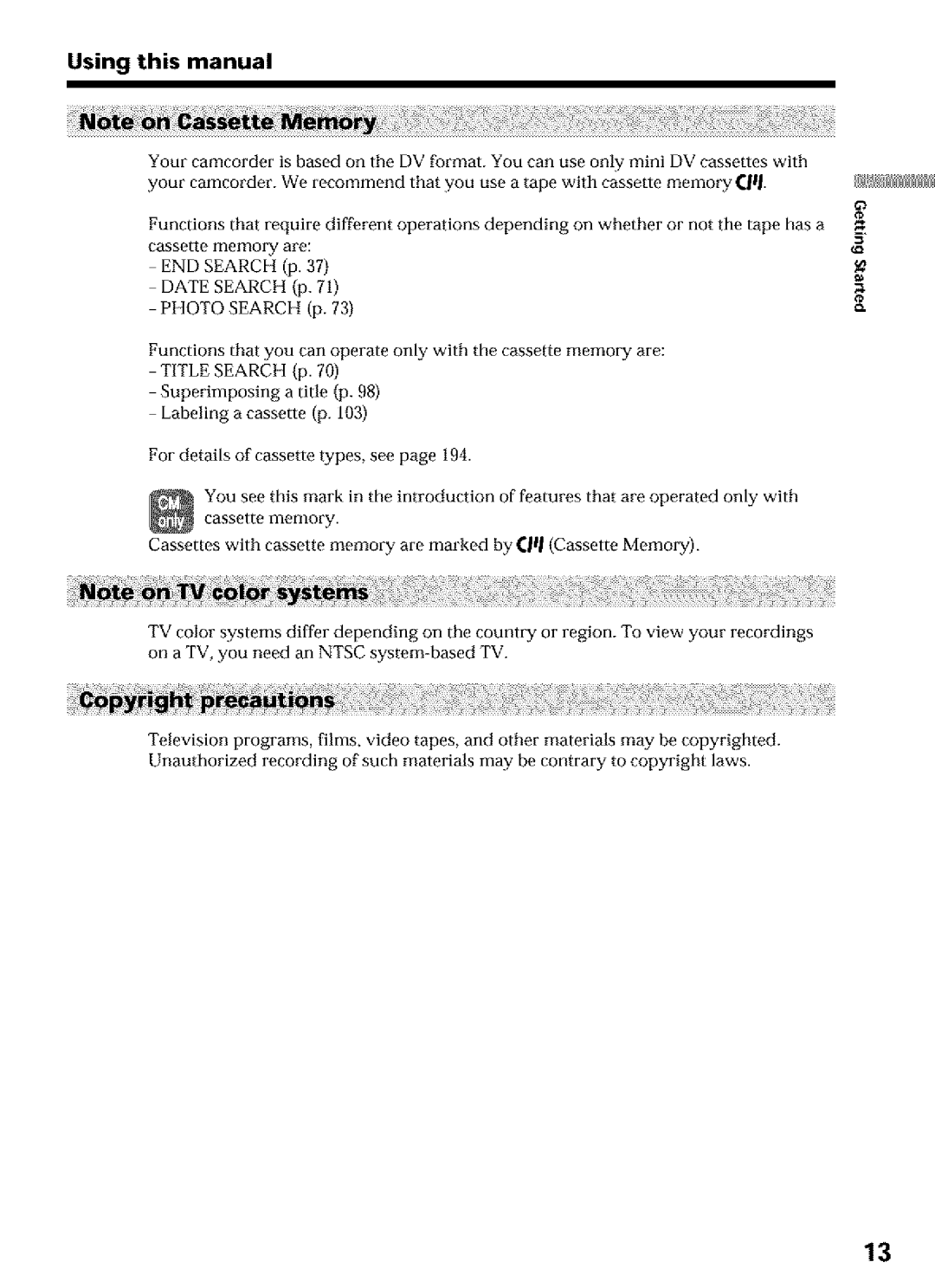 Sony DCR-TRV27, DCR-TRV25, DCR-TRV16 operating instructions Using this manual, END Search Date Photo 