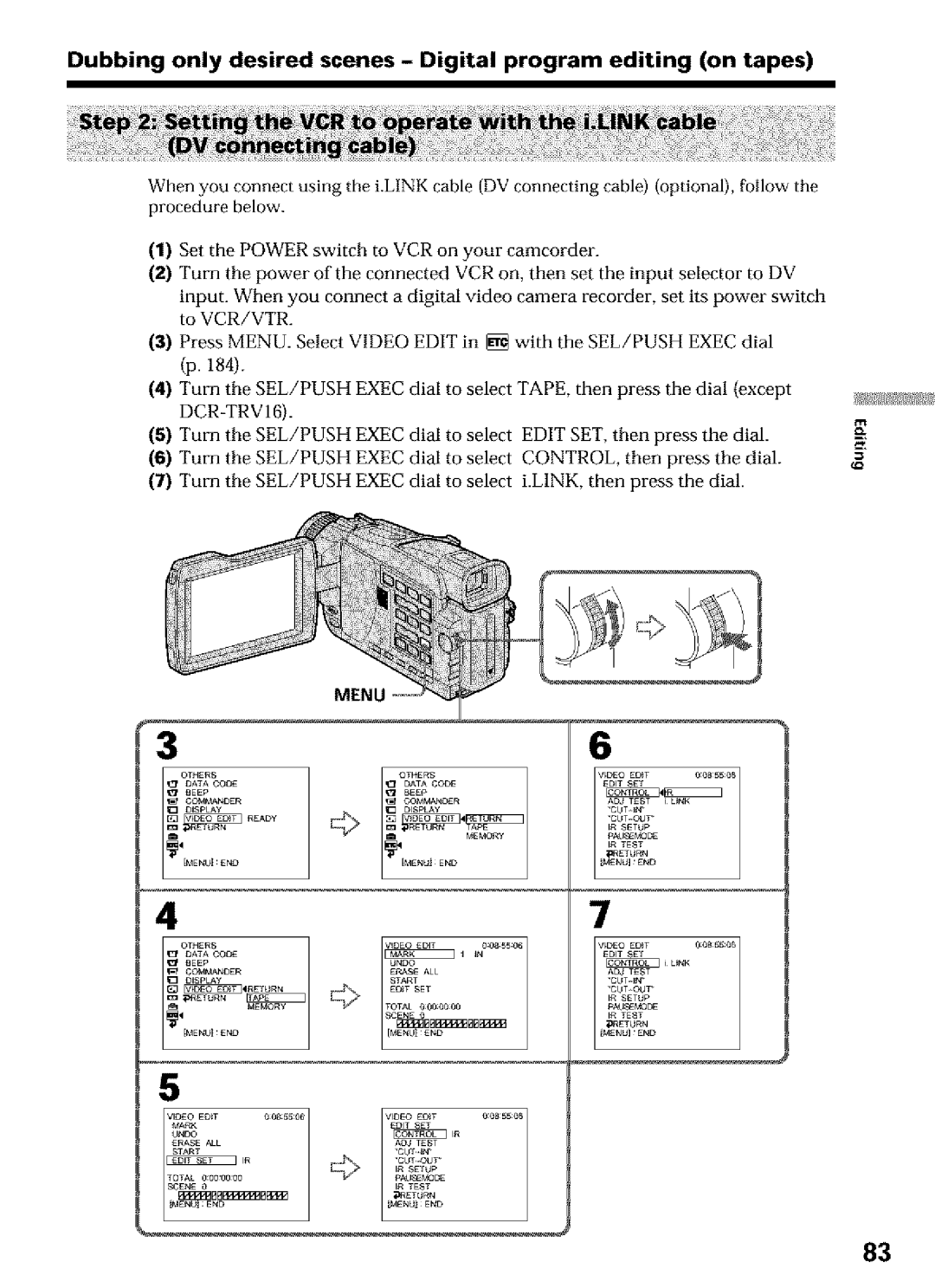 Sony DCR-TRV16, DCR-TRV25, DCR-TRV27 operating instructions Wdo Eot 