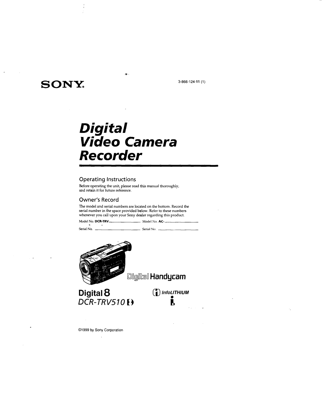 Sony DCR-TRV510 manual 