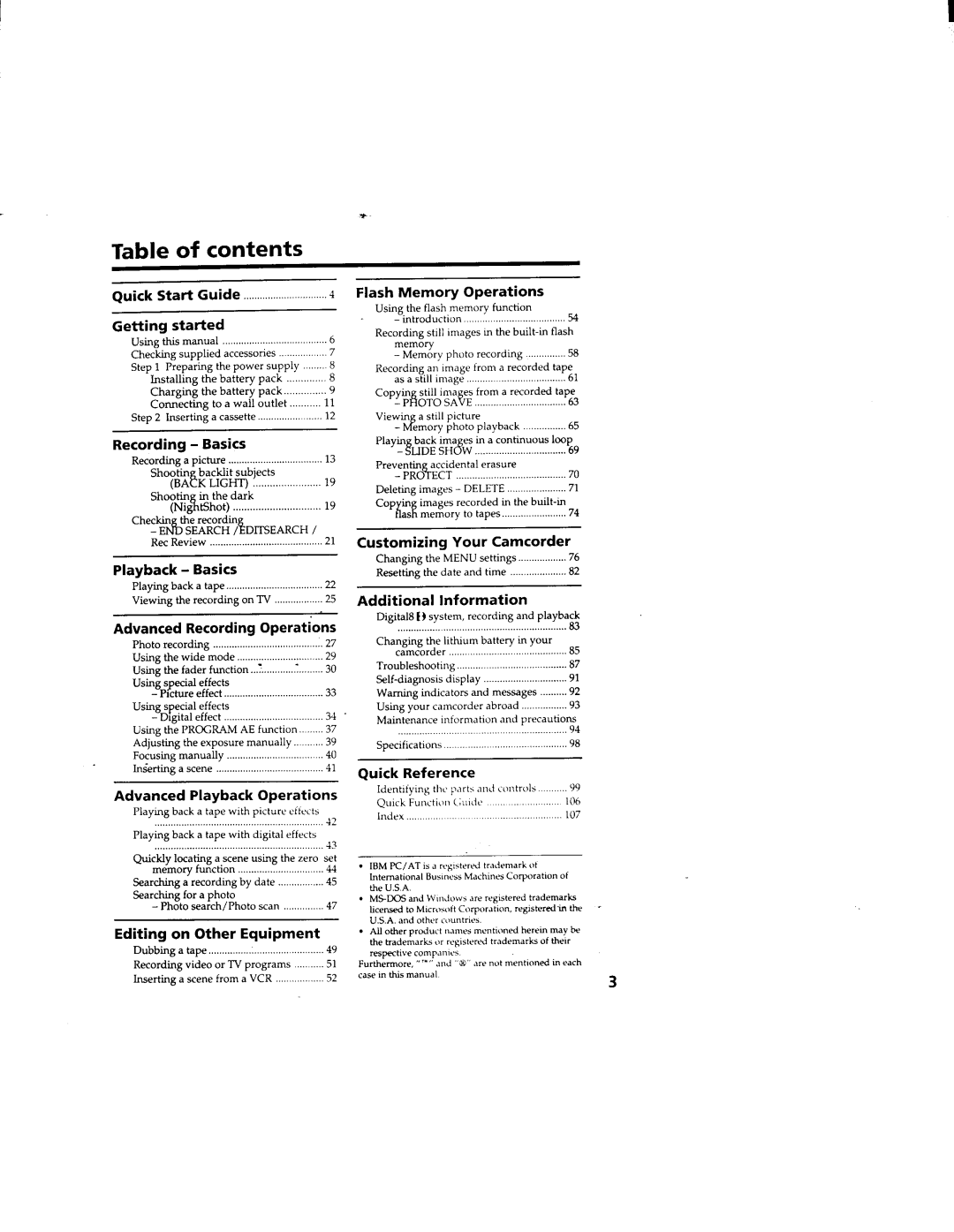 Sony DCR-TRV510 manual 