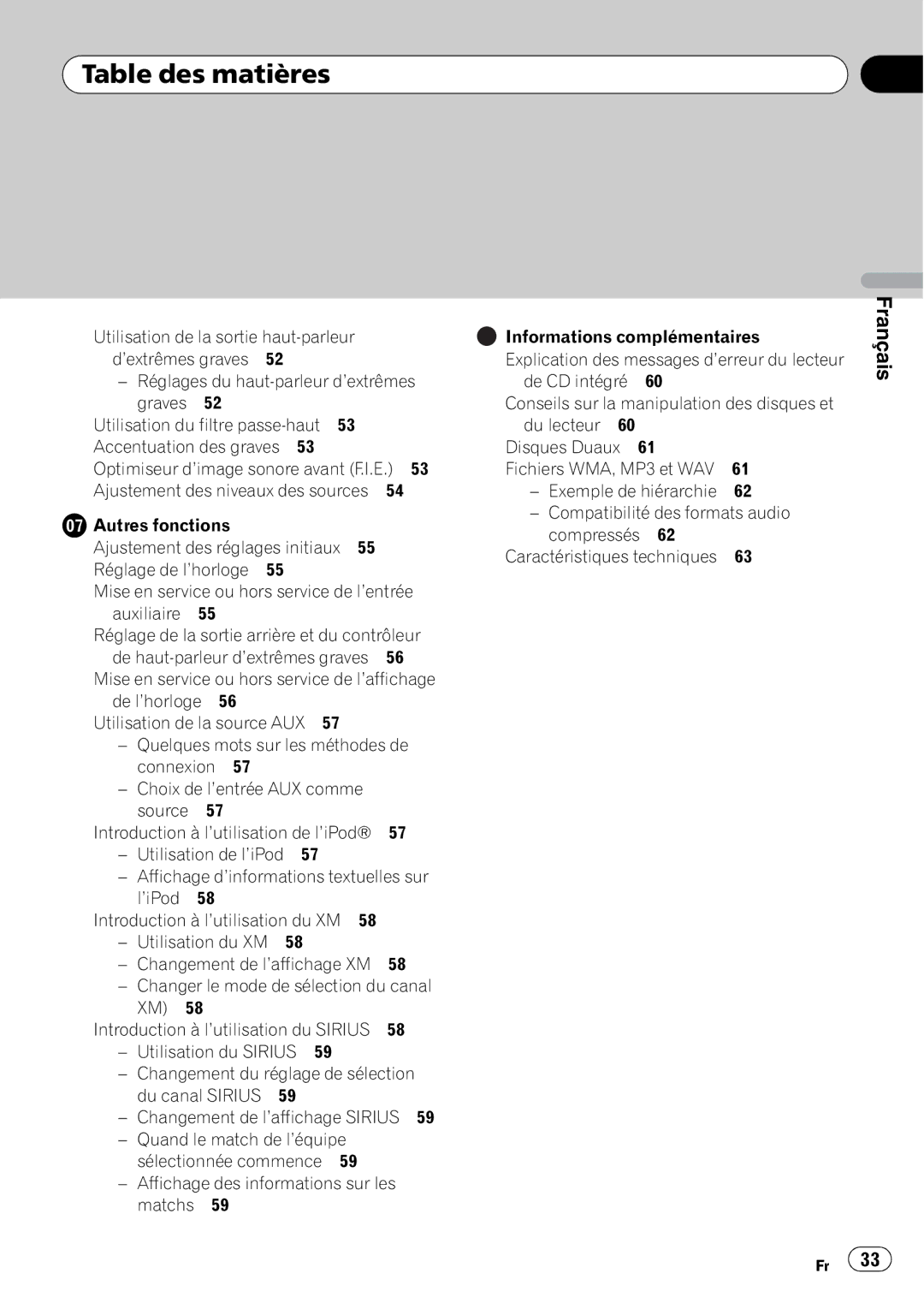 Sony DEH-P2900MP operation manual Français 