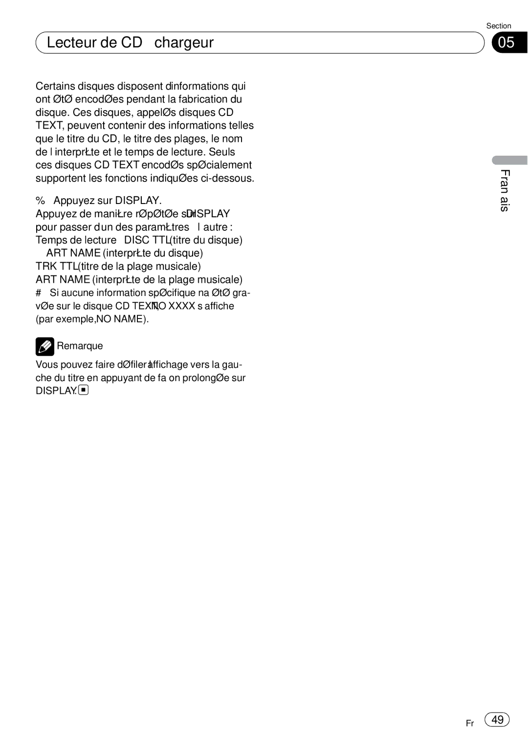 Sony DEH-P2900MP operation manual Display 