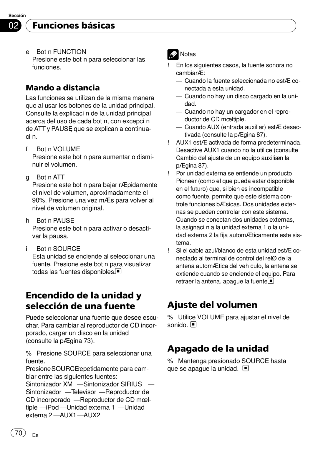 Sony DEH-P2900MP Encendido de la unidad y selección de una fuente, Ajuste del volumen, Apagado de la unidad 