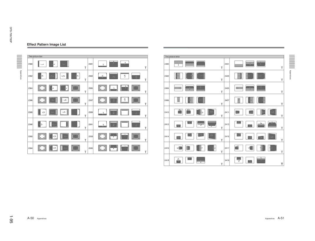 Sony DFS-700P, BKDF- 702, BKDF-712, BKDF-711, 702P service manual Effect Pattern Image List 