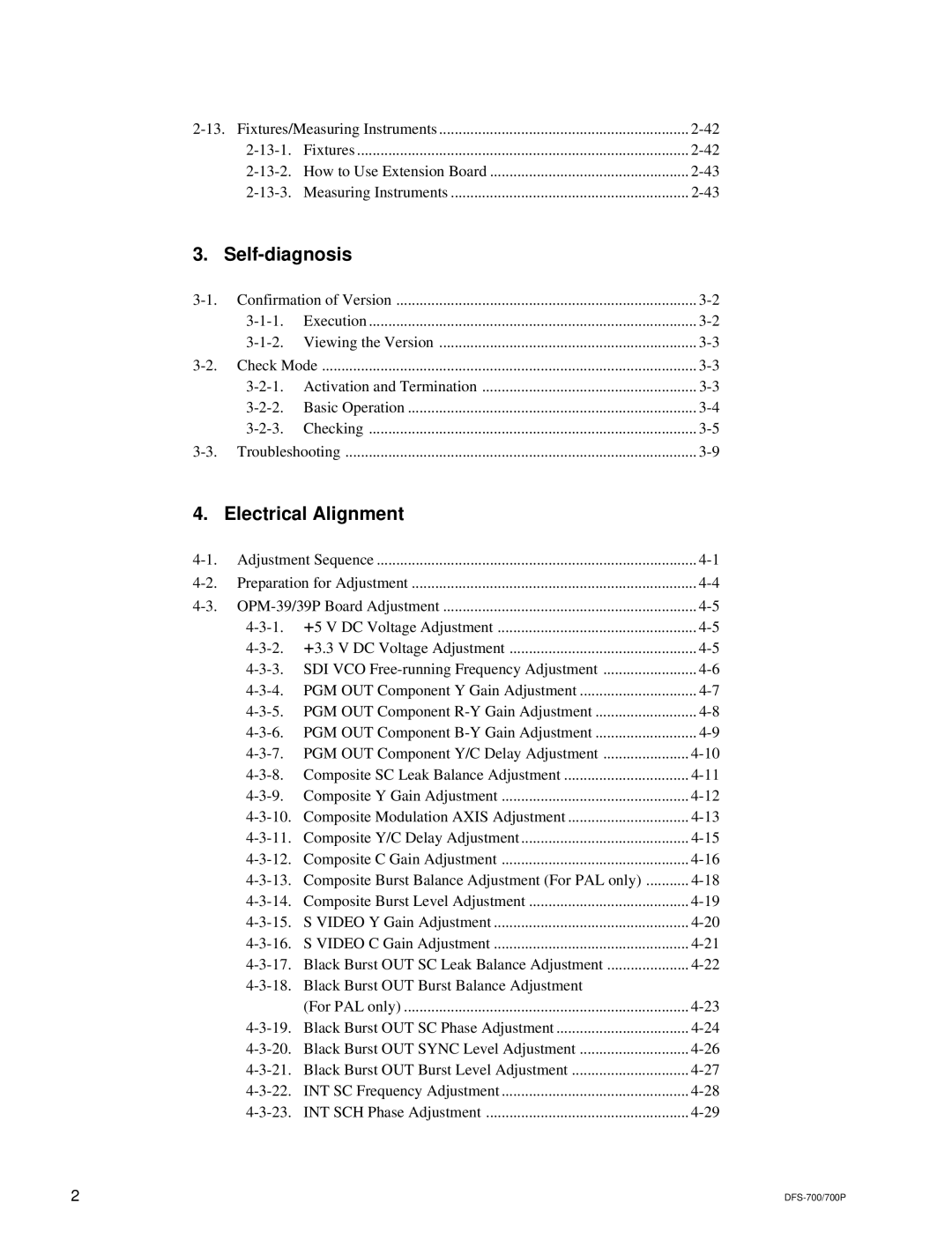 Sony BKDF-712, DFS-700P, BKDF- 702, BKDF-711, 702P service manual Self-diagnosis 