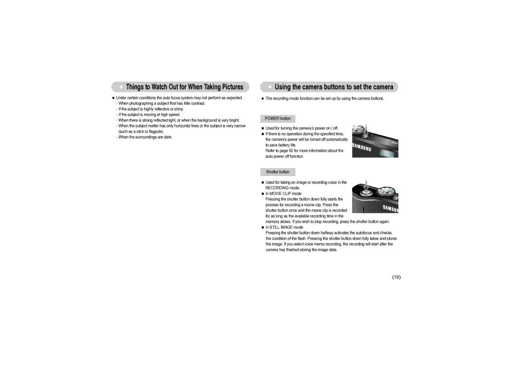 Sony DIGIMAX S850 user manual Using the camera buttons to set the camera 