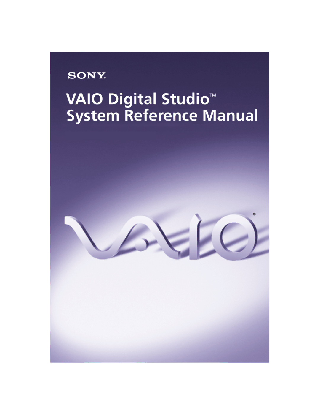 Sony Digital Studio System manual 