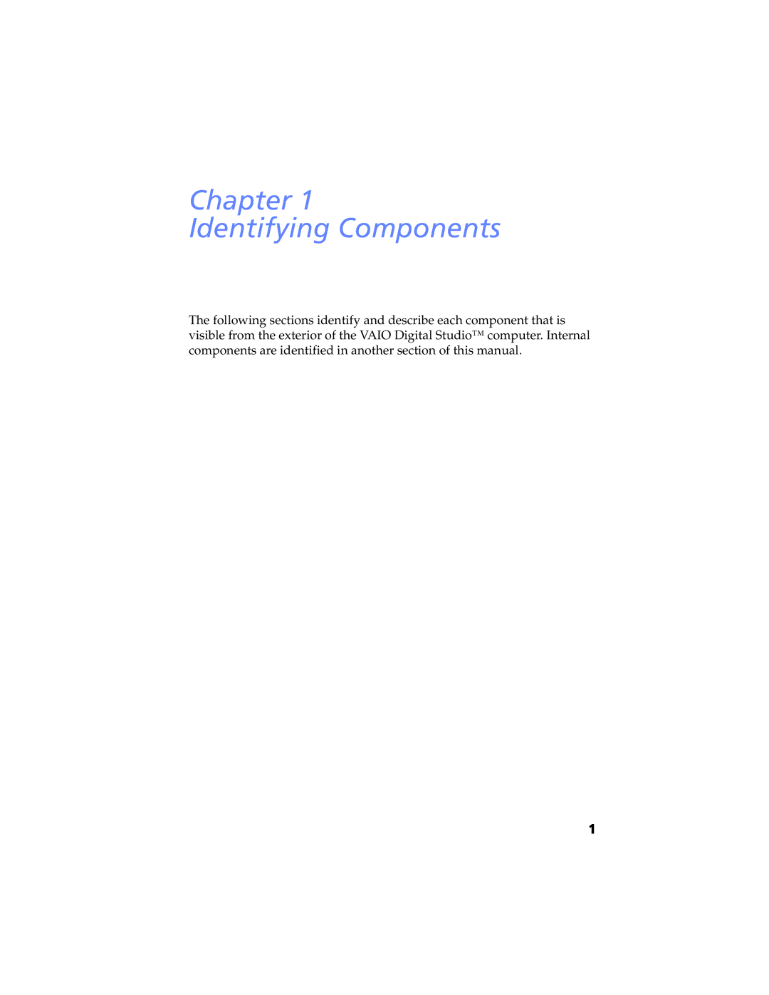 Sony Digital Studio System manual Chapter Identifying Components 