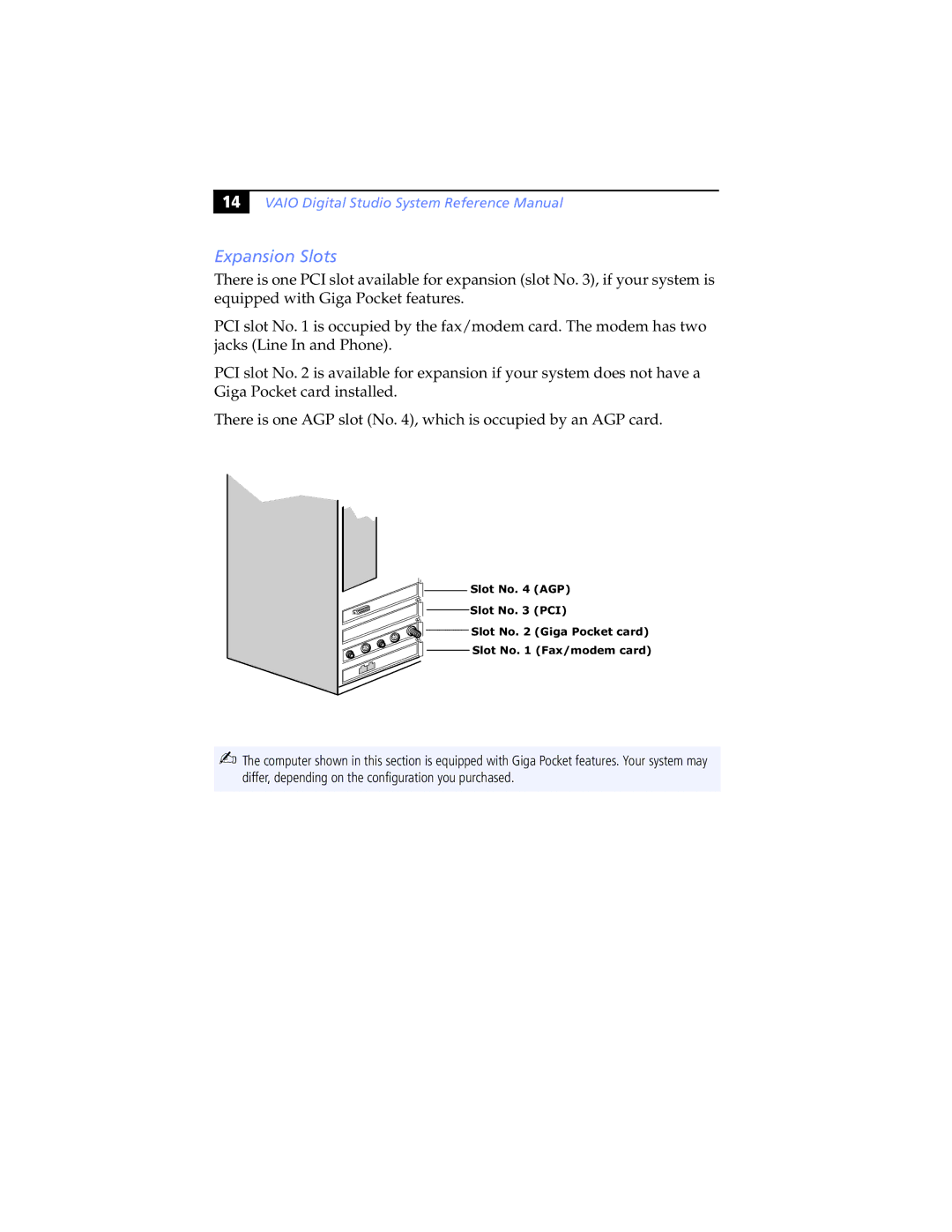 Sony Digital Studio System manual Expansion Slots 