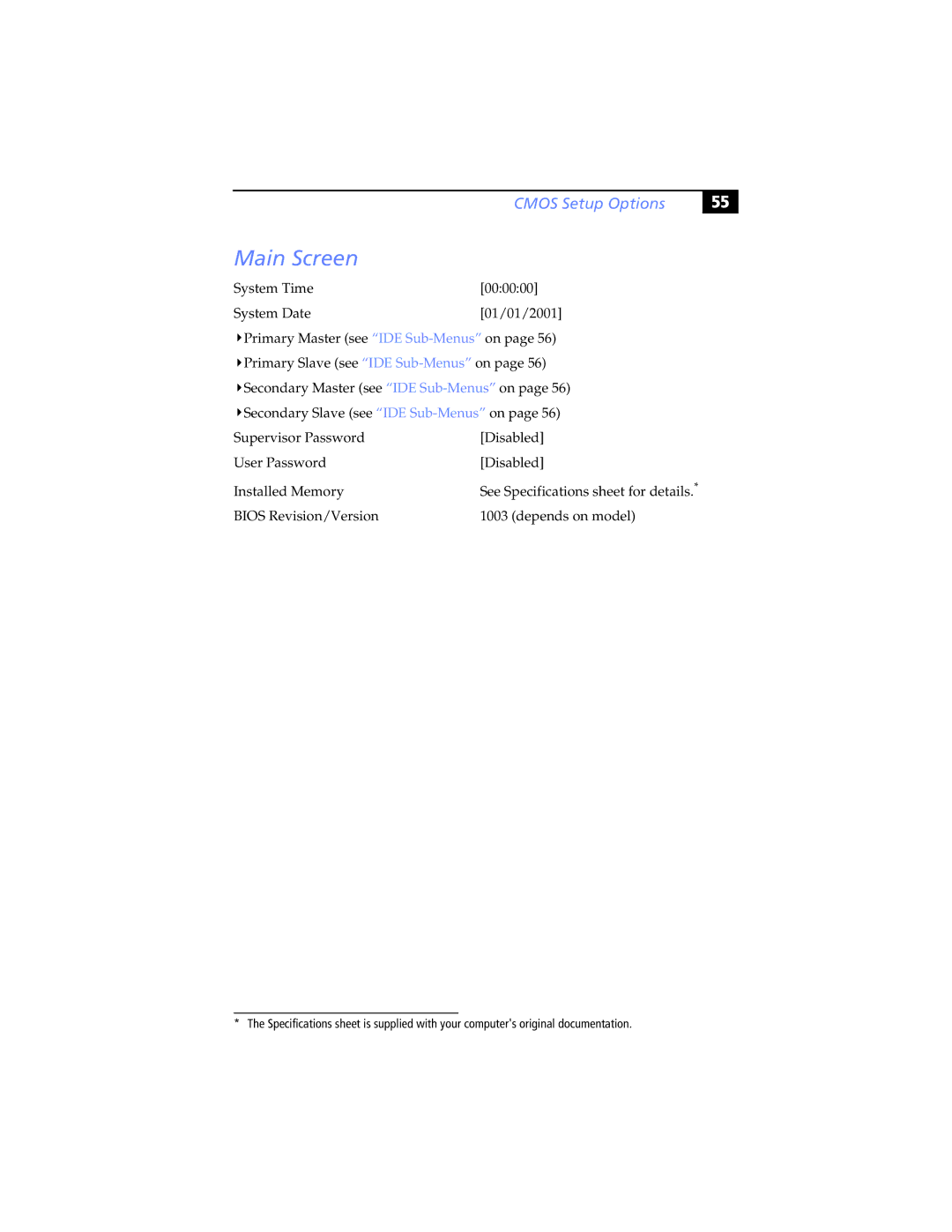 Sony Digital Studio System manual Main Screen 