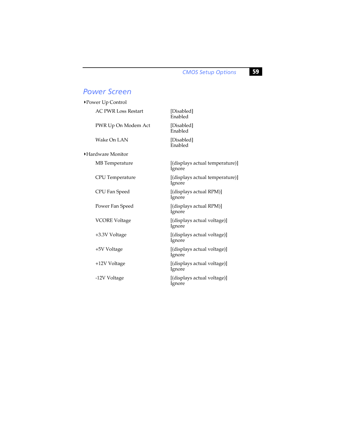 Sony Digital Studio System manual Power Screen 