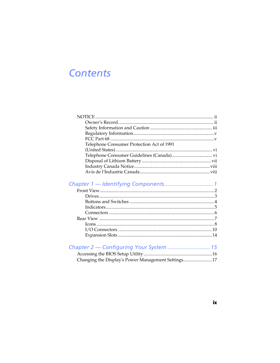 Sony Digital Studio System manual Contents 