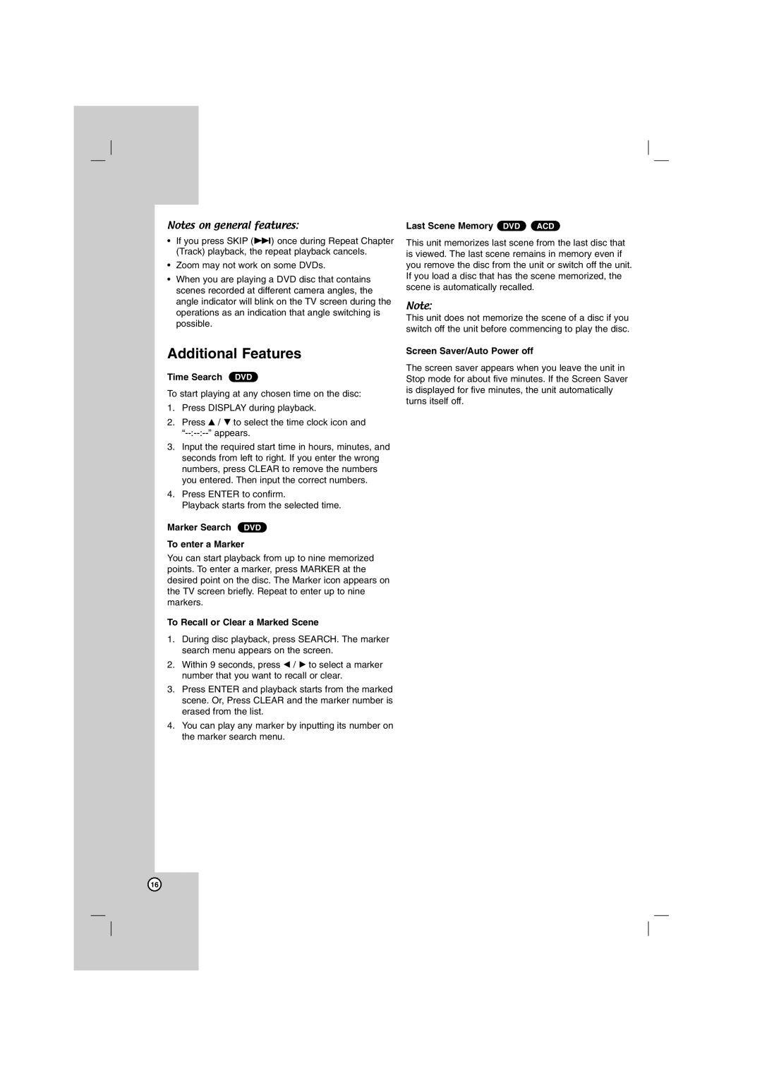 Sony DN798 owner manual Additional Features 