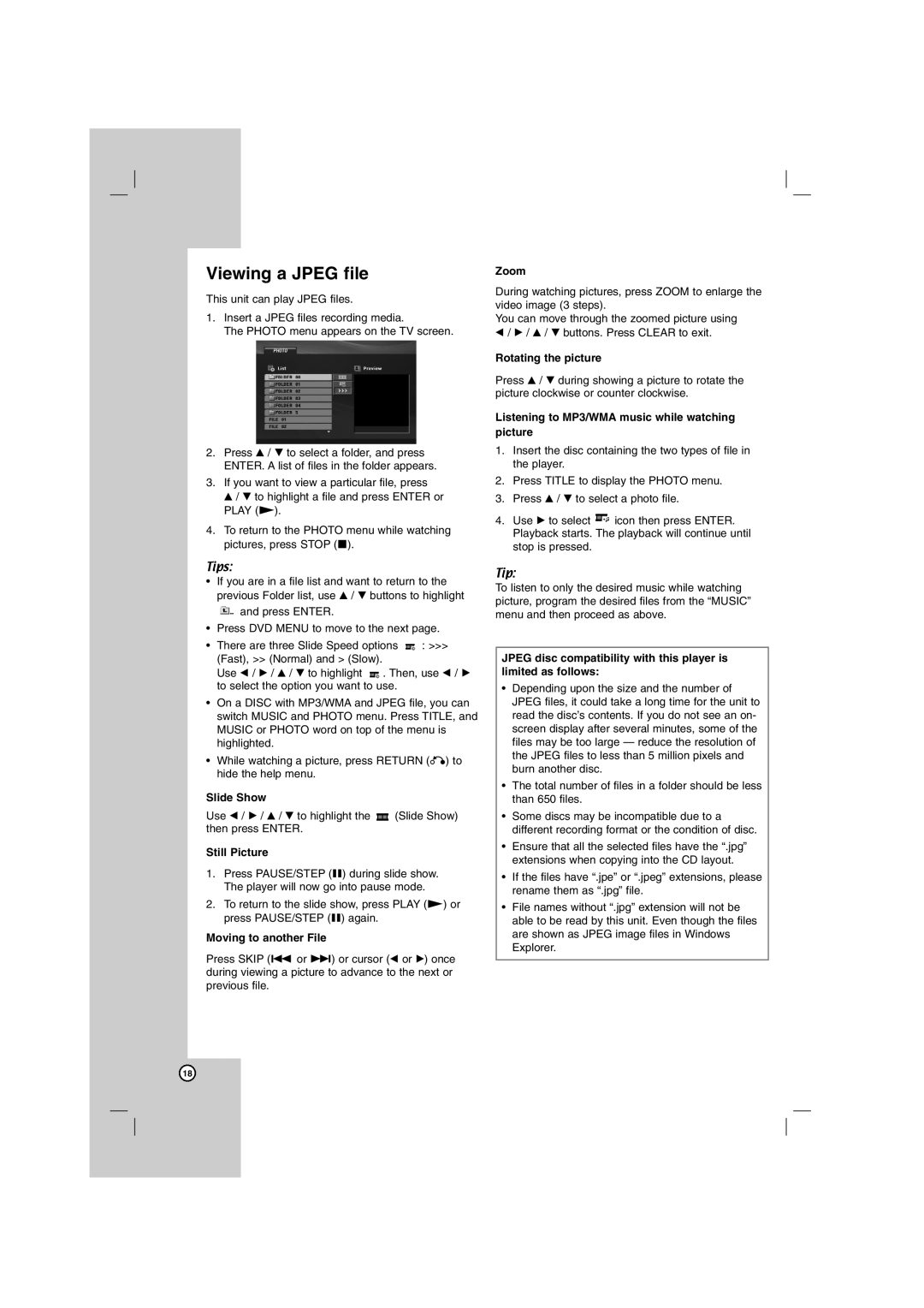 Sony DN798 owner manual Viewing a Jpeg file 