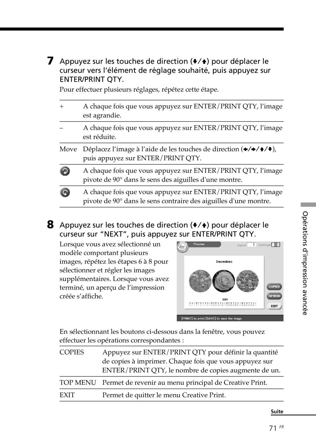 Sony DPP-SV88 operating instructions 71 FR 