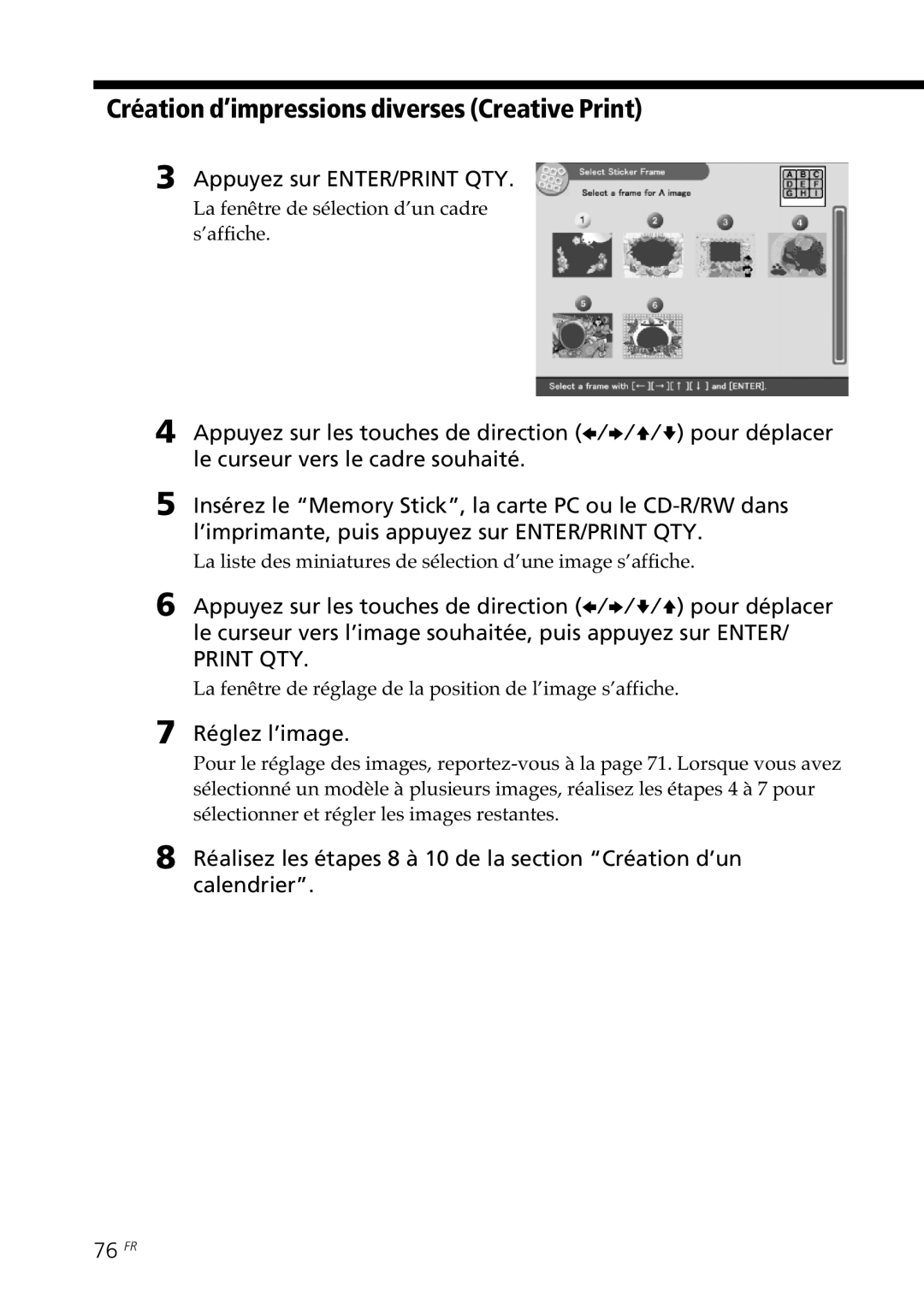 Sony DPP-SV88 operating instructions 76 FR 