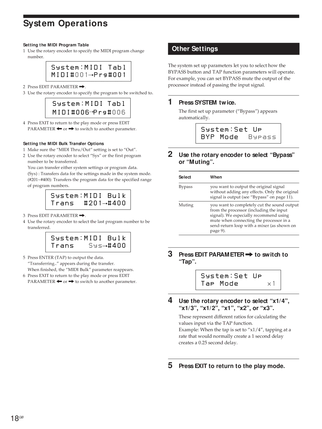 Sony DPS-V55M operating instructions System Operations, Other Settings 