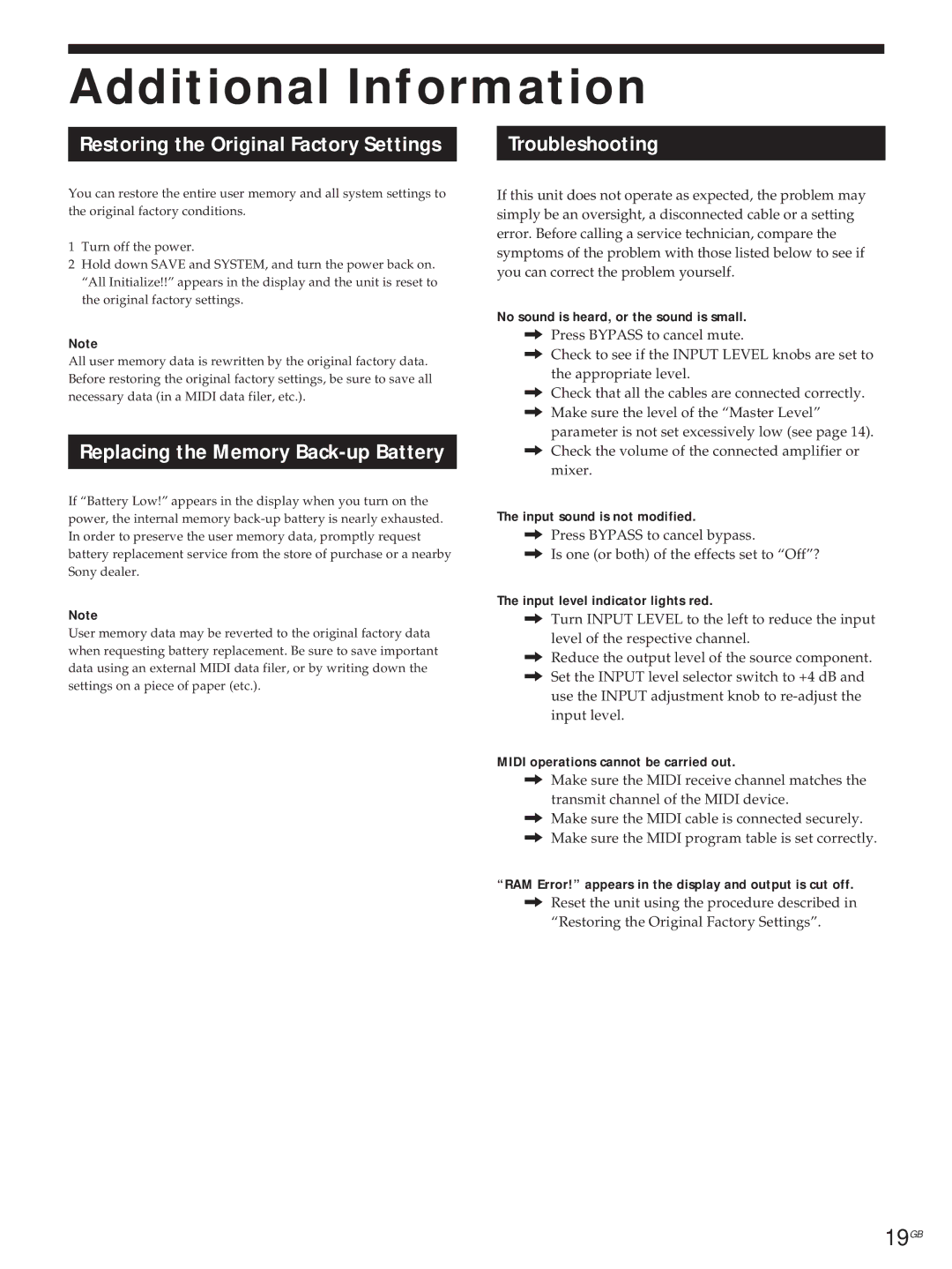 Sony DPS-V55M operating instructions Additional Information, Troubleshooting 