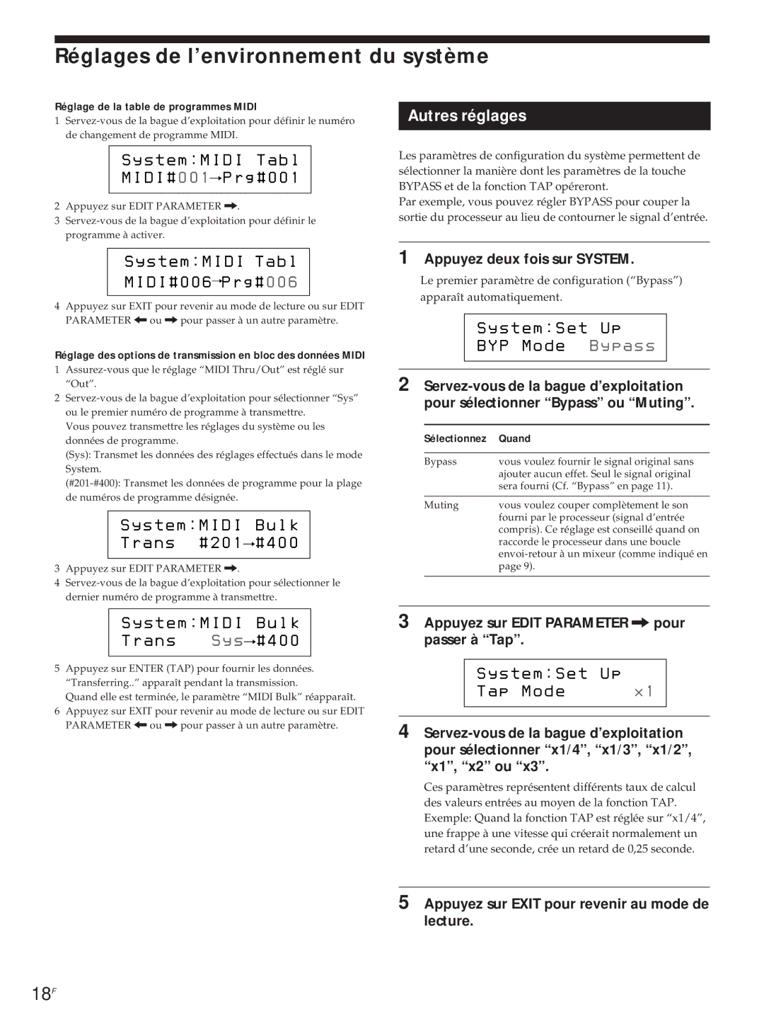 Sony DPS-V55M operating instructions Réglages de l’environnement du système, Autres réglages, Appuyez deux fois sur System 