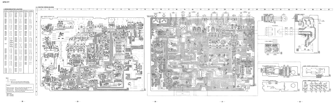 Sony DPS-V77 service manual Main BOARDJCOMPONENT~=O~ Jr, Ill, Oea7 C-l1, UNg~~~TCED ~ Rl UNj~~,cc h 