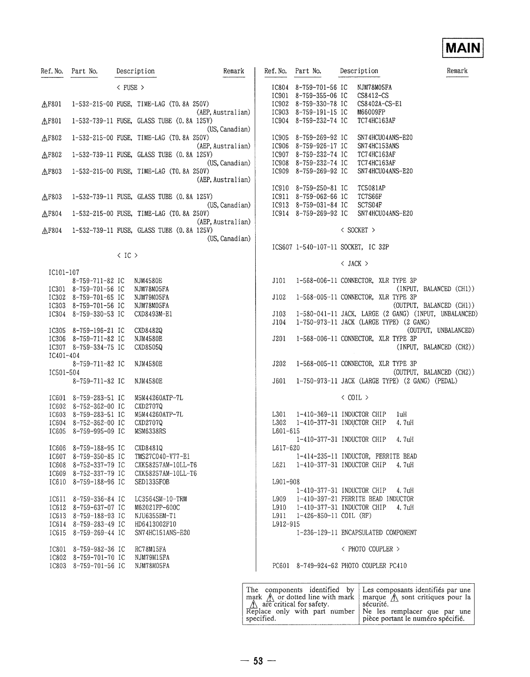 Sony DPS-V77 service manual IC CXK58257AM-I0LL-T6, Socket, INPUT, Balanced CHI», OUTPUT, Balanced CHI», OUTPUT, Unbalanced 