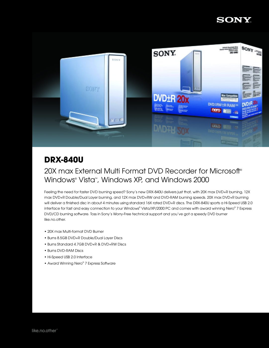 Sony DRX-840U manual 