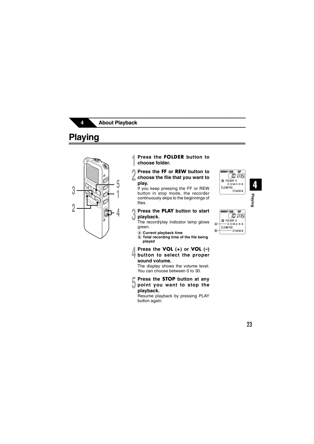 Sony DS-2 manual Playing 