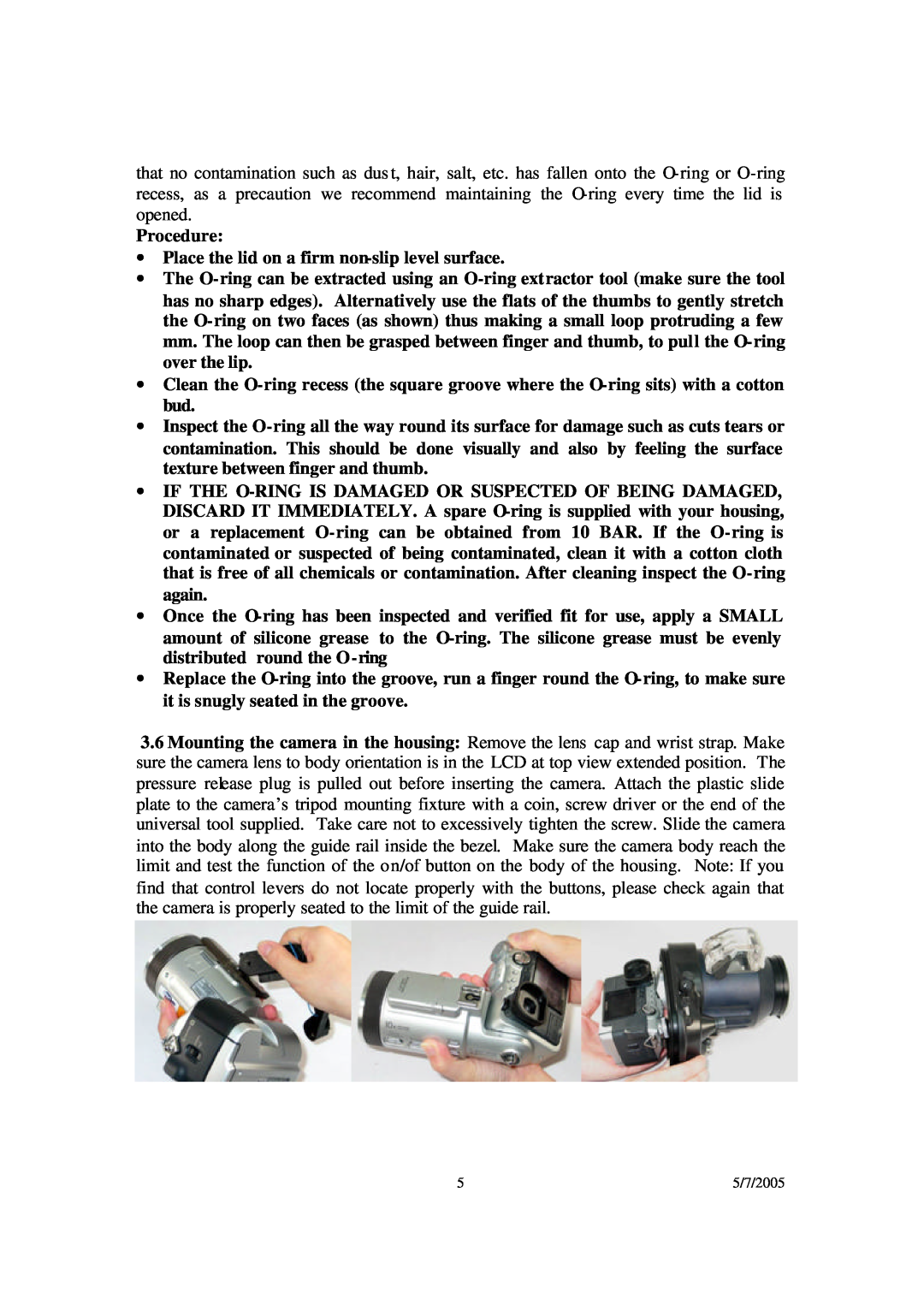 Sony DSC-F707 / 717 user manual Procedure ∙ Place the lid on a firm non-slip level surface 