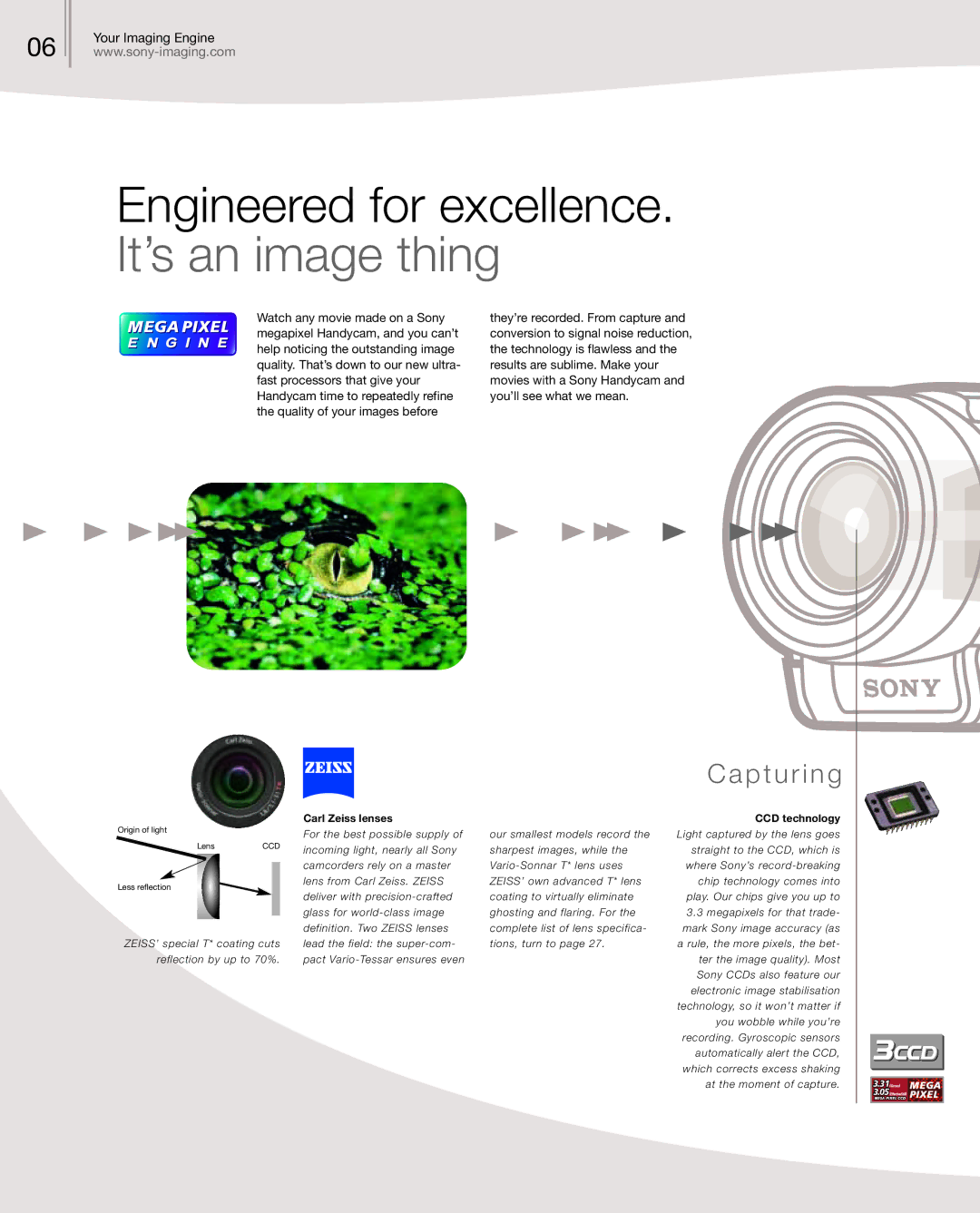 Sony DSC-H50 manual Carl Zeiss lenses, CCD technology 