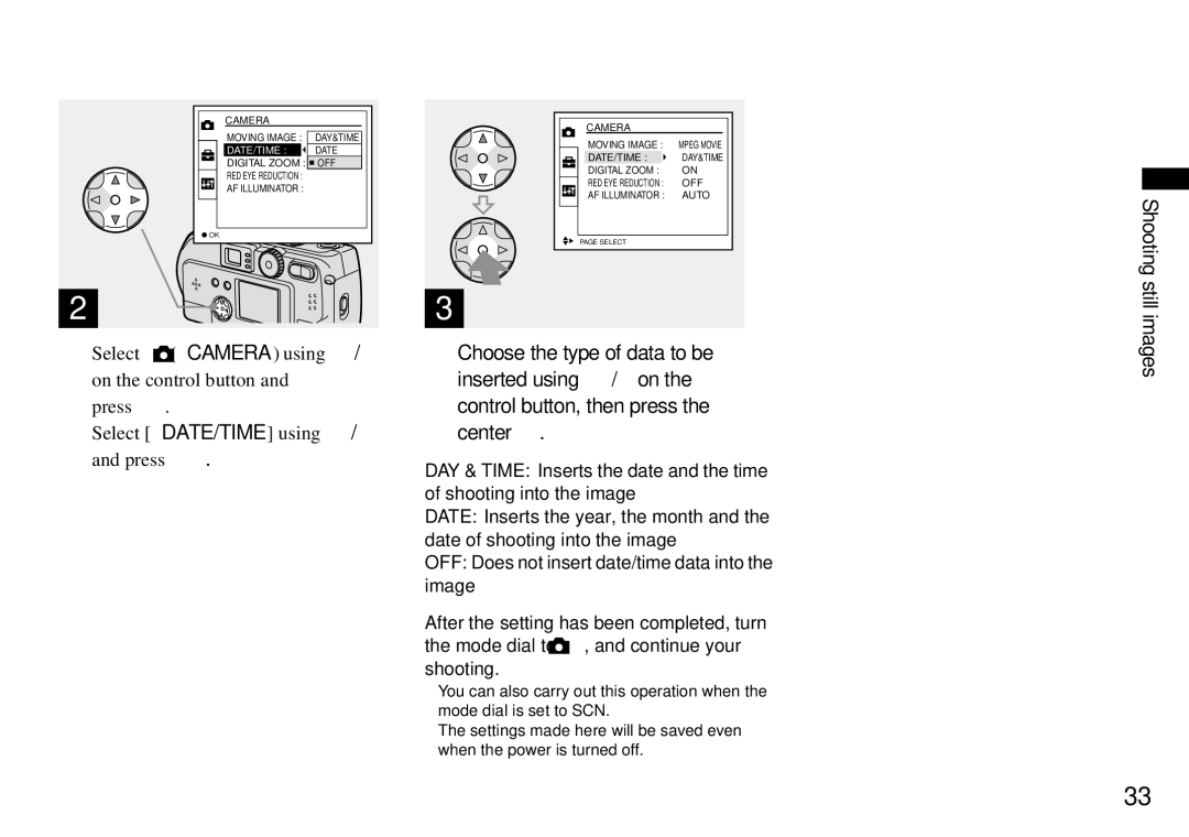 Sony DSC-P31, DSC-P51, DSC-P71 operating instructions Date/Time 