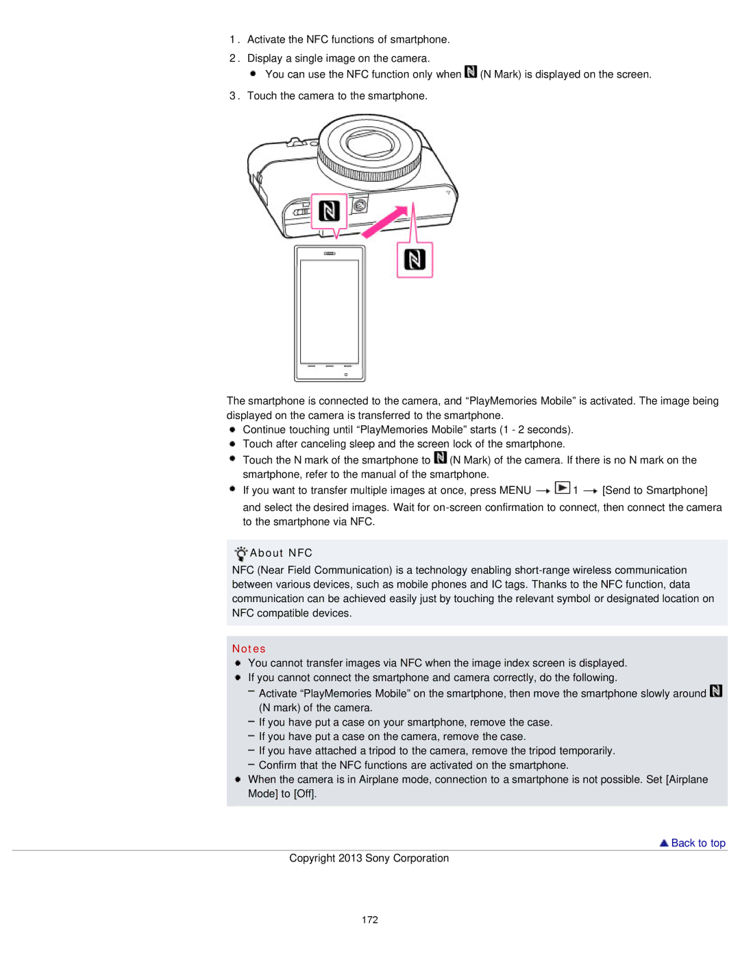 Sony DSCRX100M2/B, DSC-RX100M2/B manual Send to Smartphone 