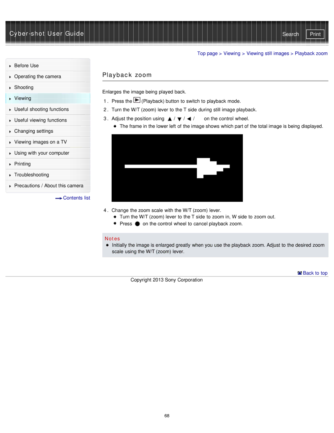 Sony DSC-RX100M2/B, DSCRX100M2/B manual Playback zoom 