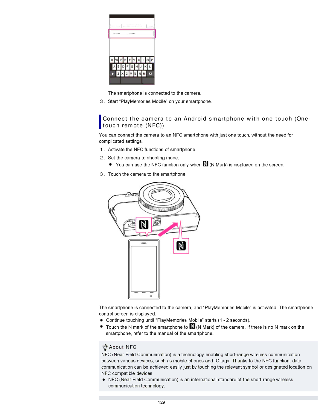 Sony DSC-RX100M2 manual About NFC 