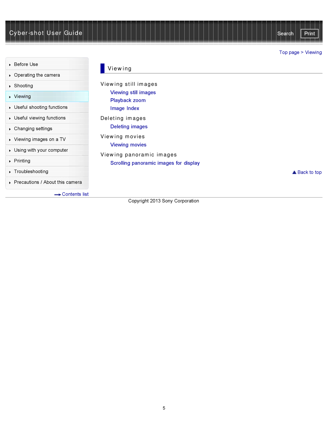 Sony DSC-RX100M2 manual Viewing still images, Deleting images, Viewing movies, Viewing panoramic images 