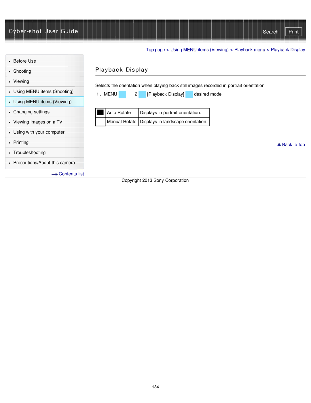 Sony DSC-RX1/RX1R manual Playback Display 