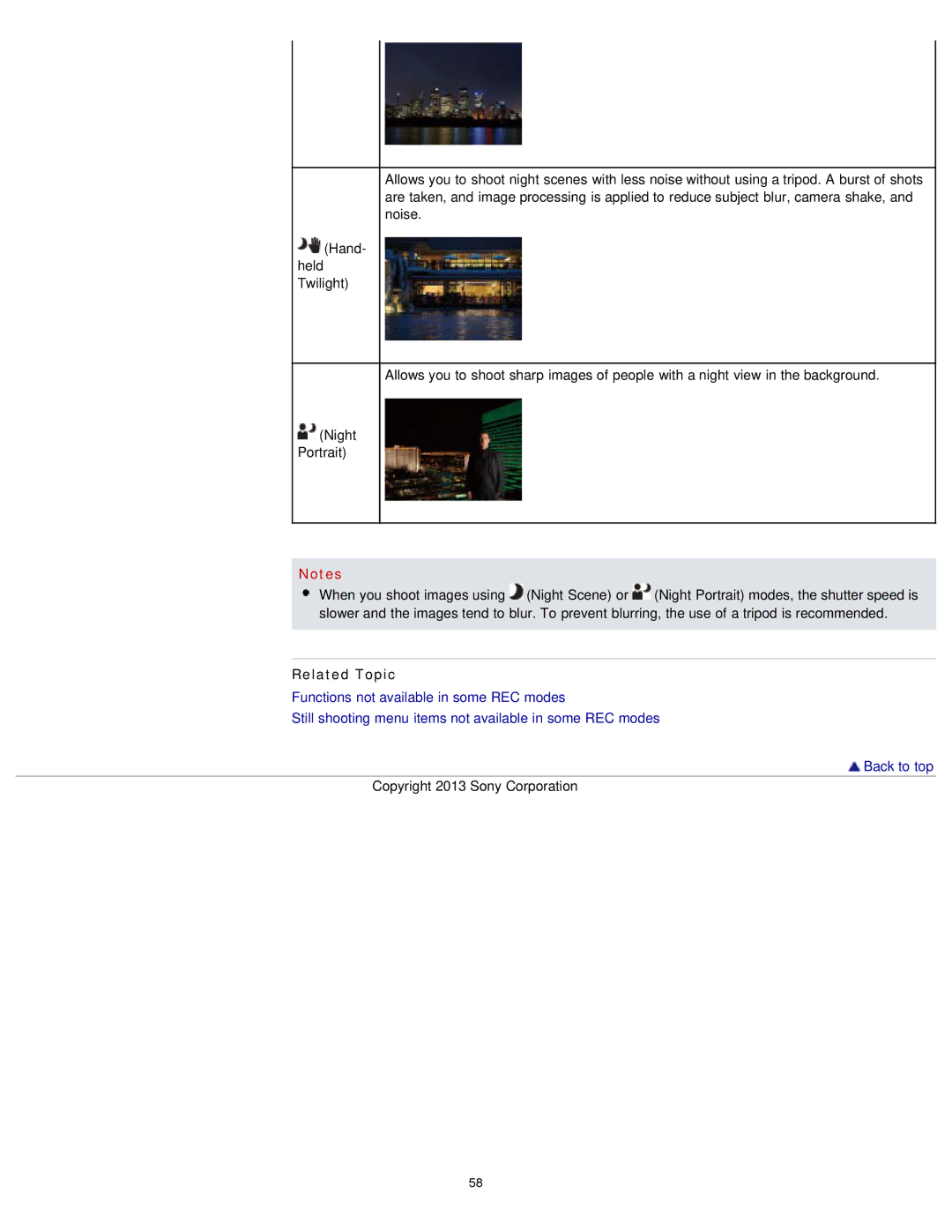 Sony DSC-RX1/RX1R manual Related Topic 